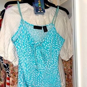 Attention Cami Top, Beautiful Aqua Color, Adjustable Spaghetti straps, EUC.